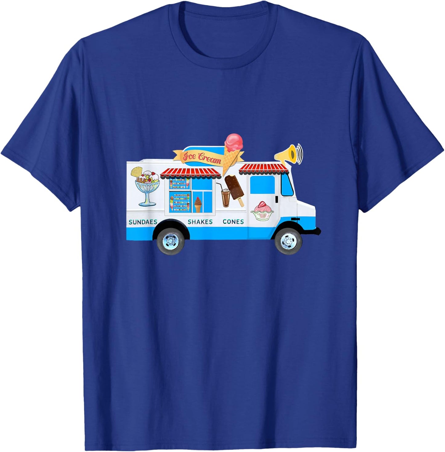 Ice Cream Truck Nostalgic T-Shirt - T-Shirt | Royal