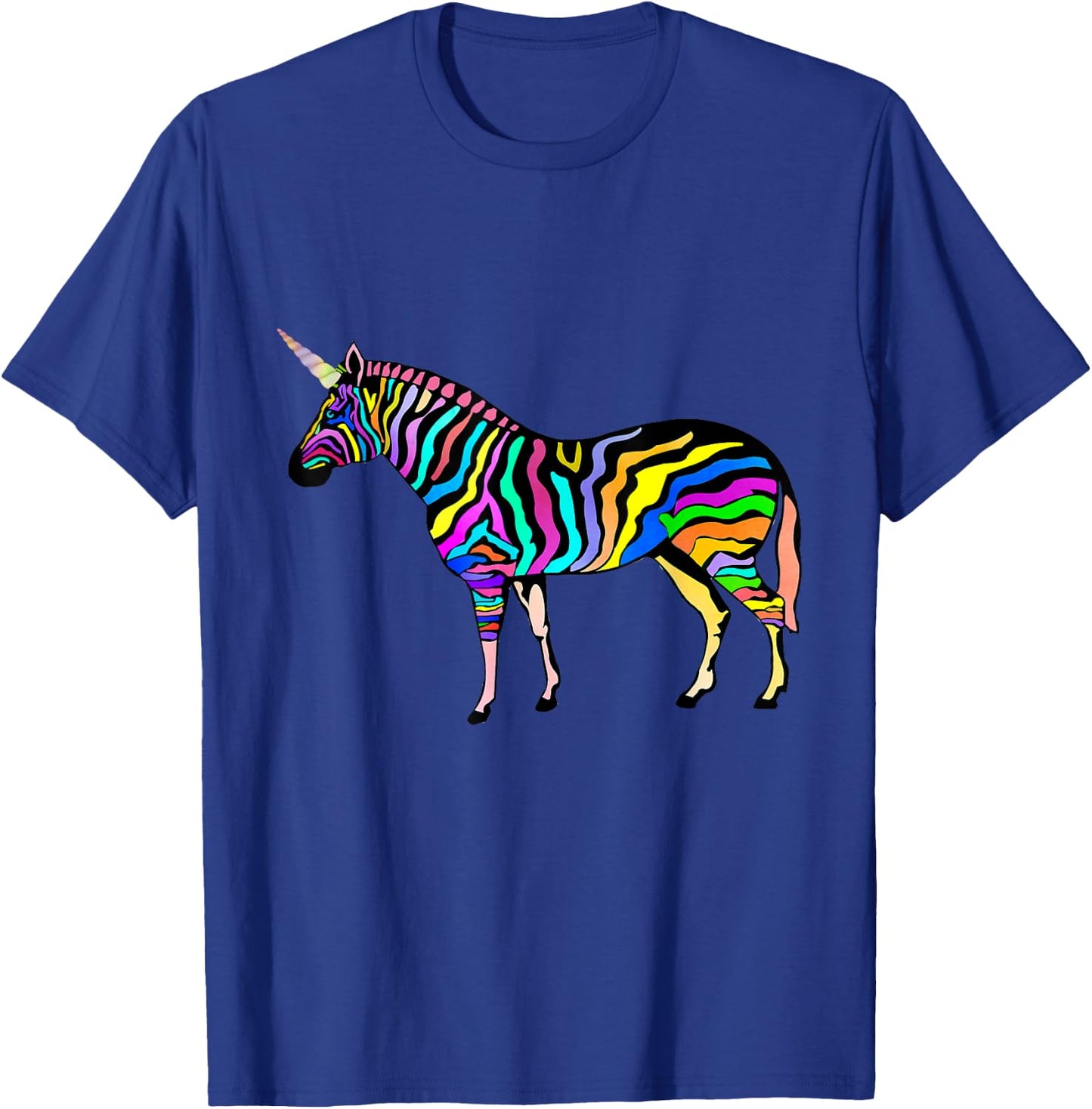 Funny Rainbow Zebra Unicorn T Shirt | Zebracorn Youth T-Shirt - T-Shirt | Royal