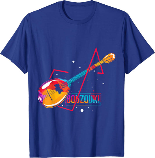 Cool Greek Irish Bouzouki Guitar Instrument T-Shirt - T-Shirt | Royal