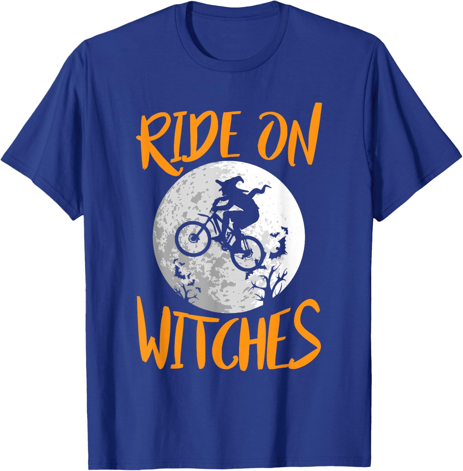 Funny Halloween Full Moon Ride On Witches Cycling Bike Shirt T-Shirt - T-Shirt | Royal