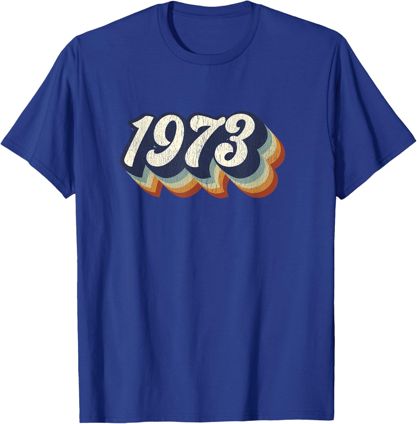 Vintage 1973 47th Birthday Gift Groovy Men Women T-Shirt - T-Shirt | Royal