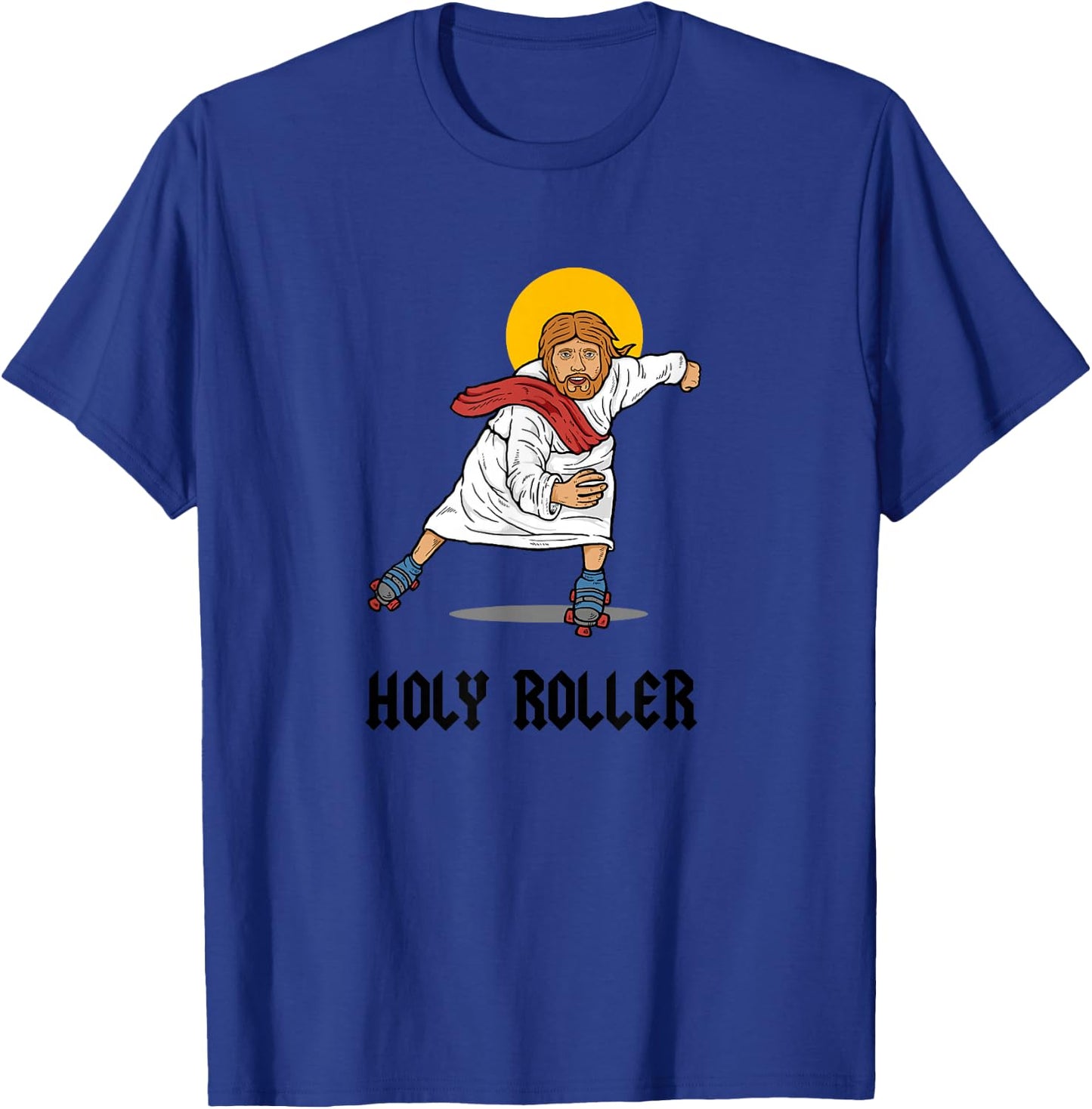 Holy Roller - Jesus Roller Skates Skating T-Shirt - T-Shirt | Royal