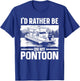 Pontoon Boat Art Women Lake Pontoon Boat Captain T-Shirt - T-Shirt | Royal