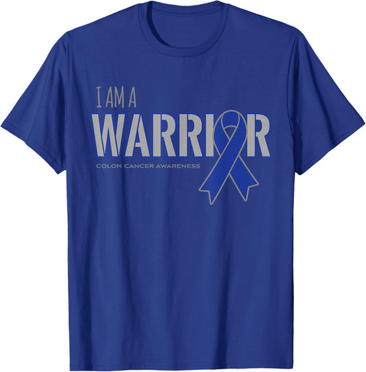 I am a Warrior Colon Cancer Awareness Shirts T-Shirt - T-Shirt | Royal