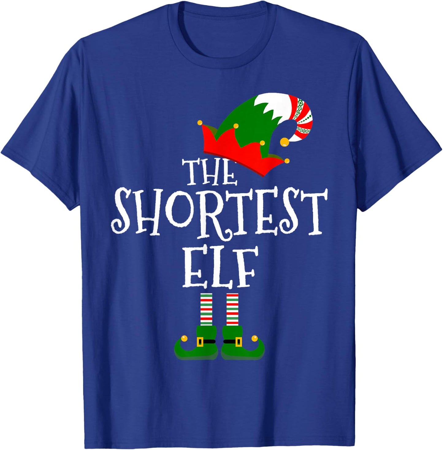 Funny The Shortest Elf Matching Family Group Gift Christmas T-Shirt - T-Shirt | Royal