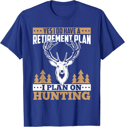 Hunting retirement gifts love deer elk hunting gift T-Shirt - T-Shirt | Royal