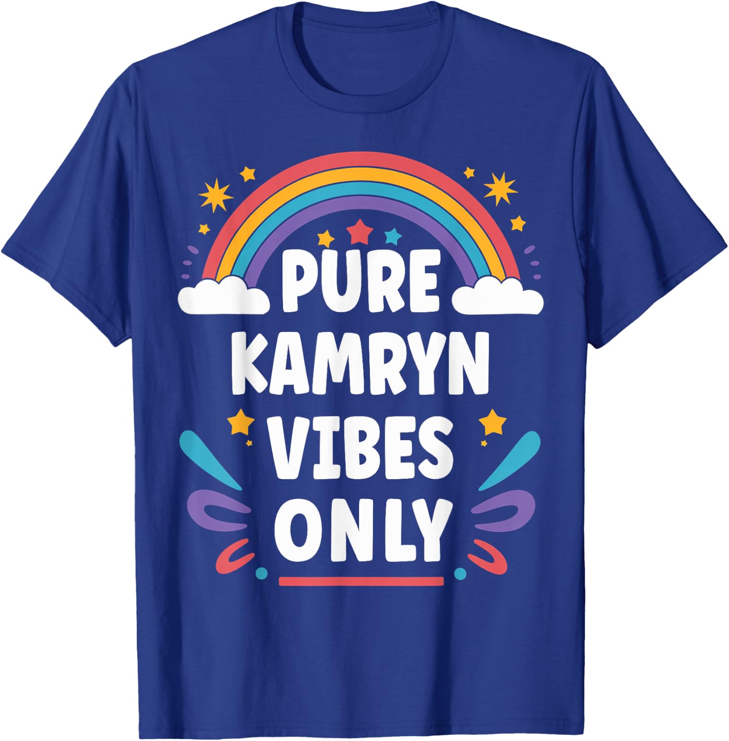 KAMRYN Vibes Only Cute Retro Girls KAMRYN Name T-Shirt - T-Shirt | Royal