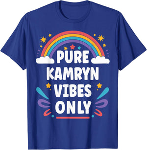 KAMRYN Vibes Only Cute Retro Girls KAMRYN Name T-Shirt - T-Shirt | Royal