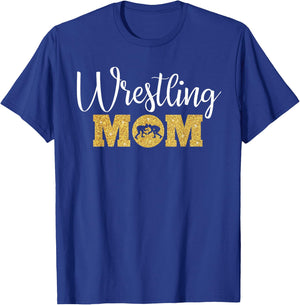 Wrestling Mom Funny Wrestling Gift Wrestler Mom T-Shirt - T-Shirt | Royal