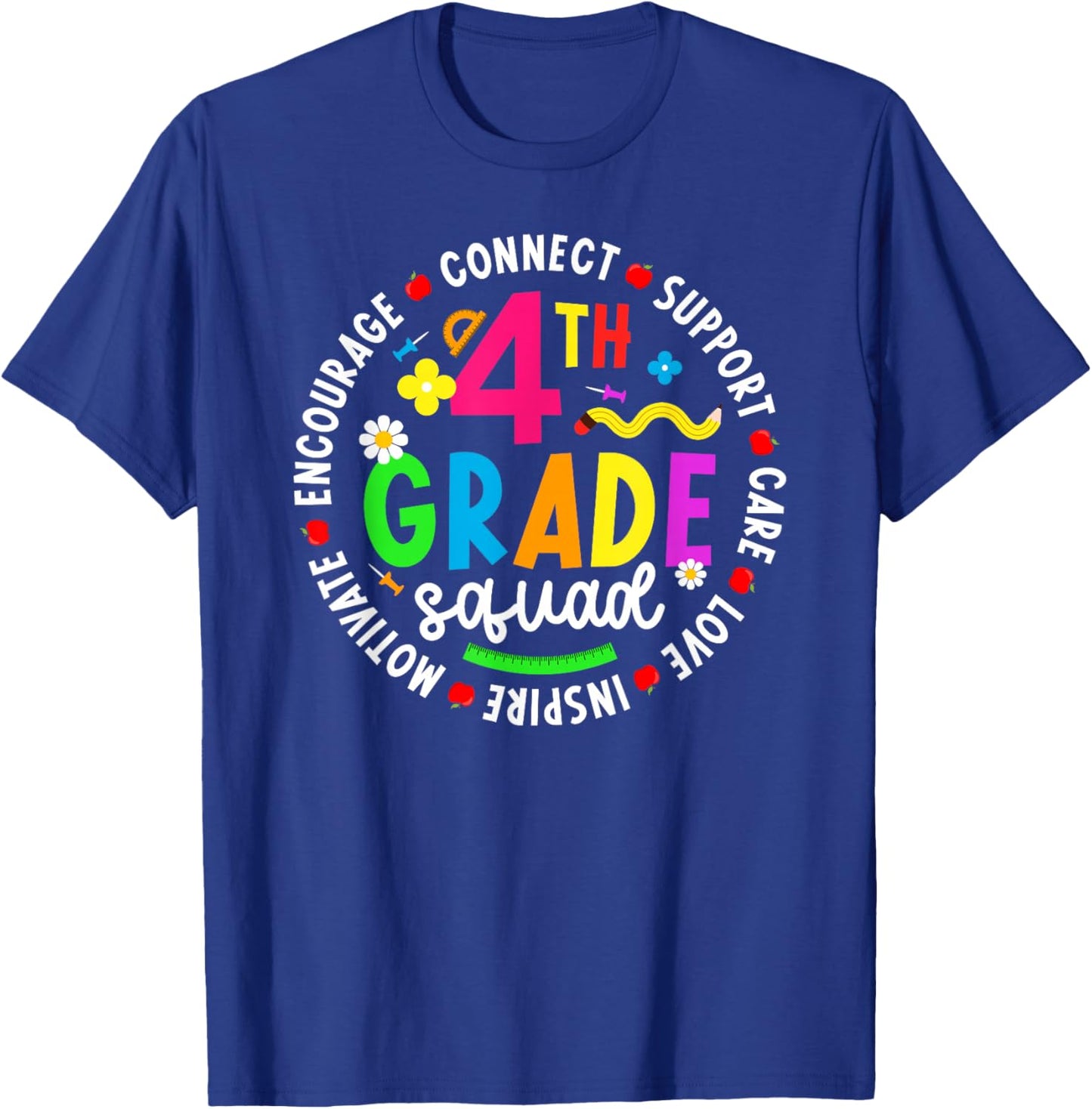 4th Grade Squad Appreciation Circle 4th Grade Teacher T-Shirt - T-Shirt | Royal