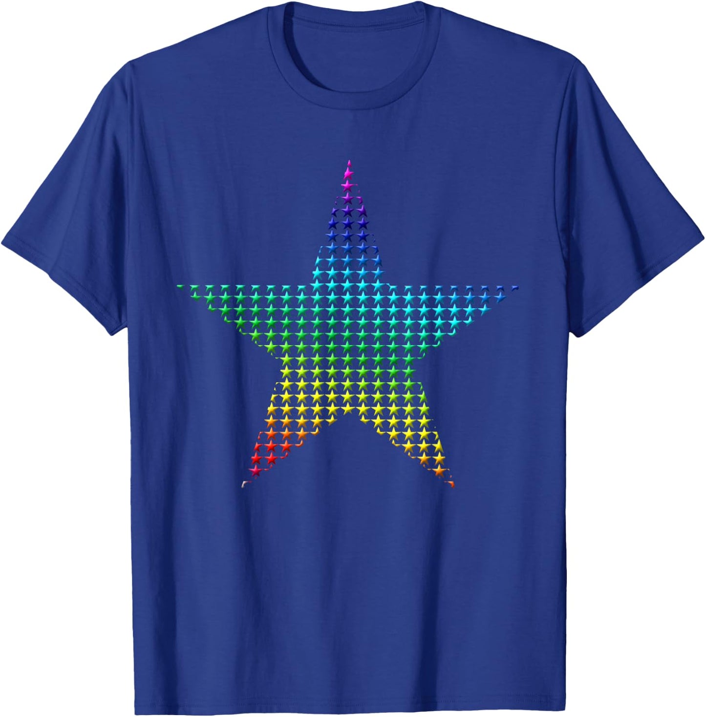 Multicoloured stars in the star rainbow graphic T-Shirt - T-Shirt | Royal