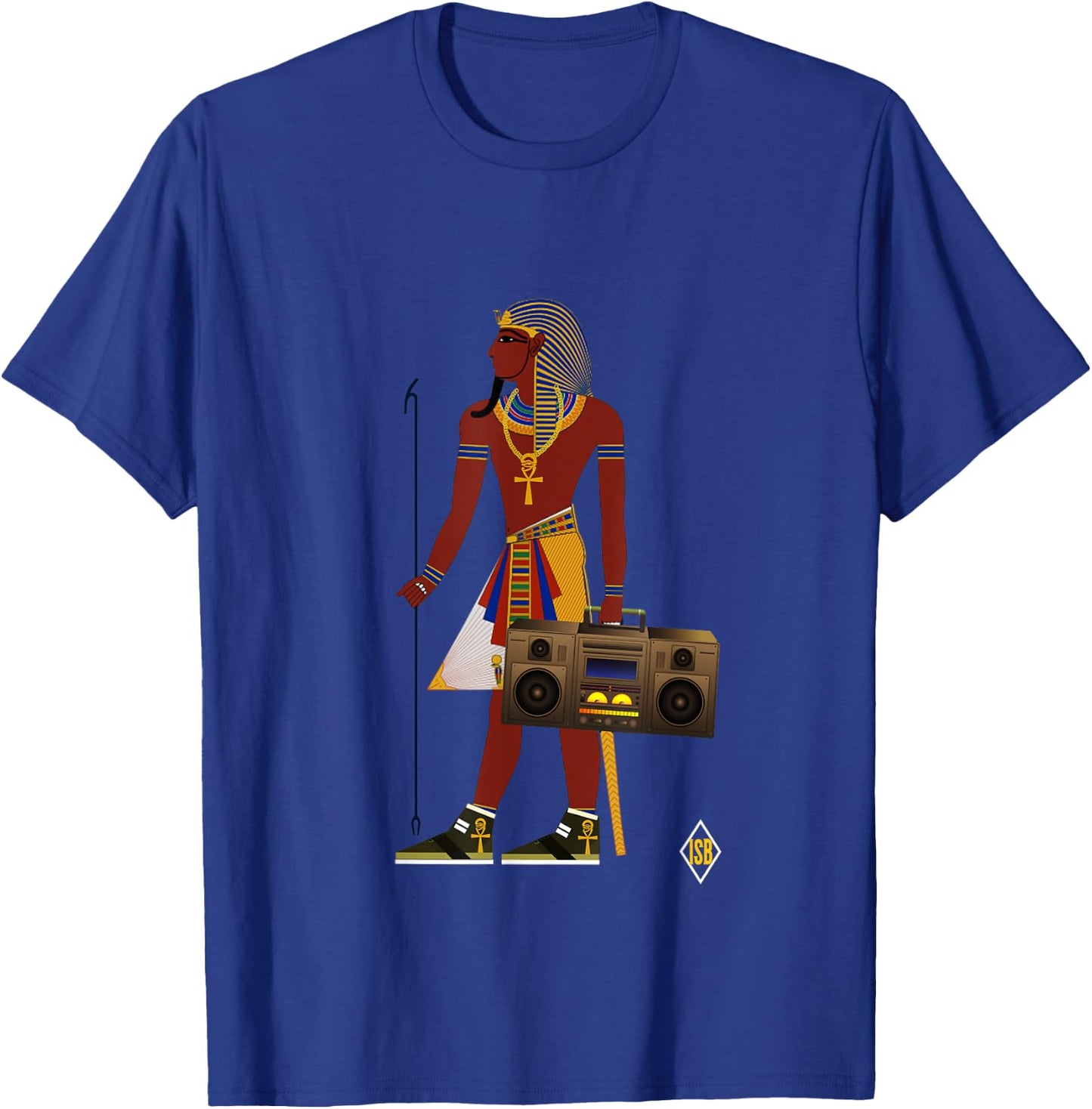 Boombox Retro EGYPT 80's Music T-Shirt - T-Shirt | Royal
