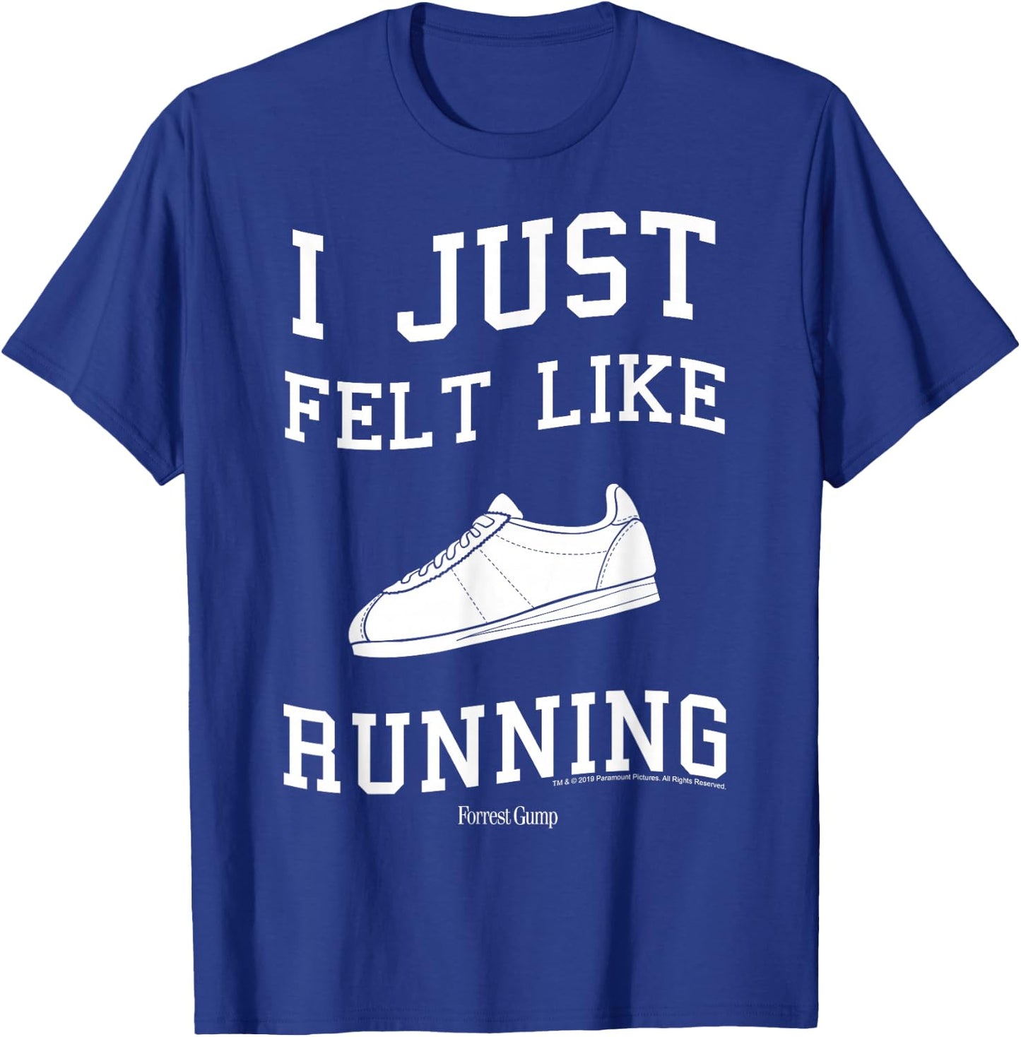 Forrest Gump I Just Felt Like Running Quote T-Shirt - T-Shirt | Royal