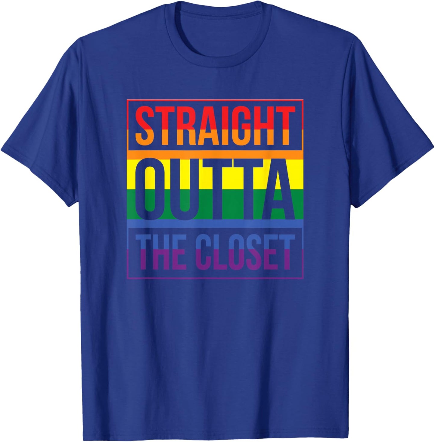 Straight Outta the Closet Pride T-Shirt - T-Shirt | Royal