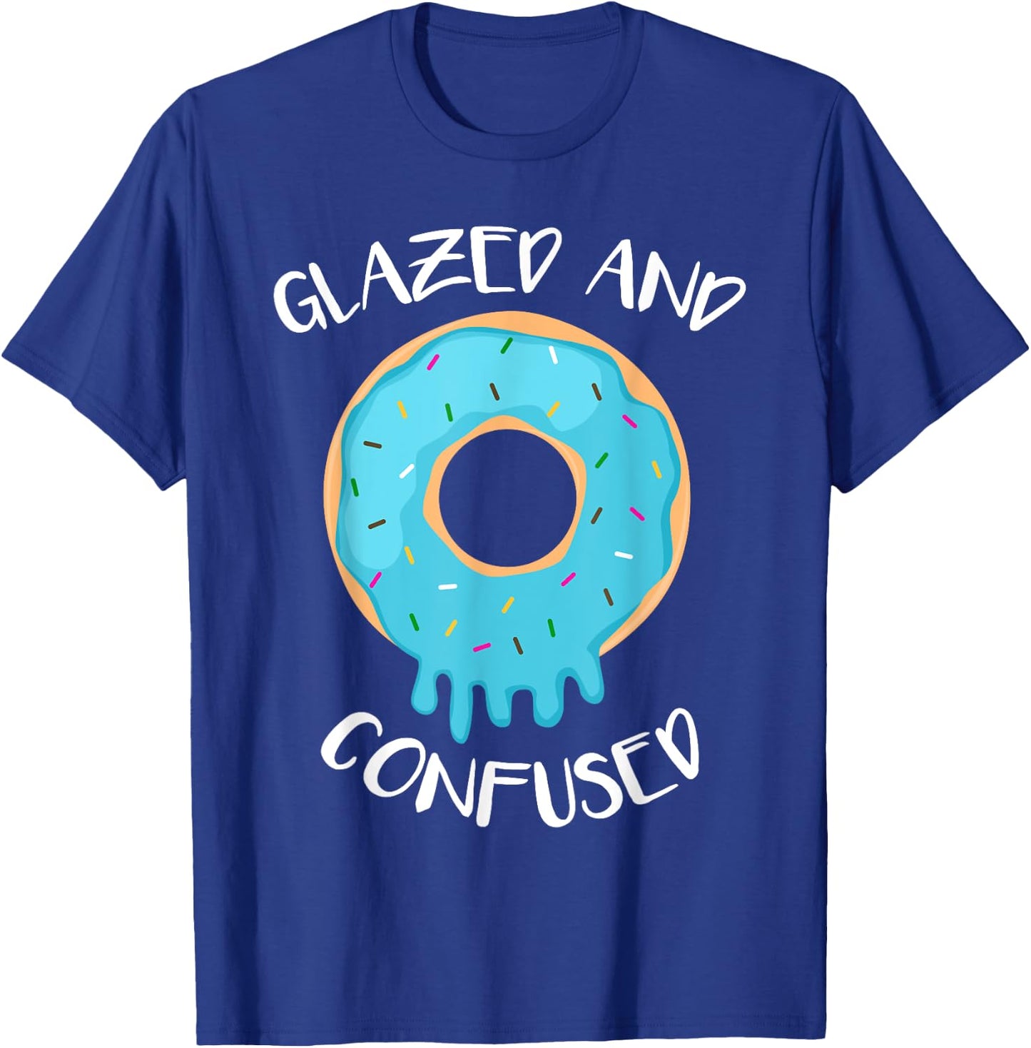 Funny Donut Shirt Glazed And Confused T-Shirt - T-Shirt | Royal