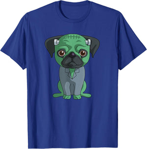 Pug Frankenstein Funny Halloween Gift Shirt T-Shirt - T-Shirt | Royal