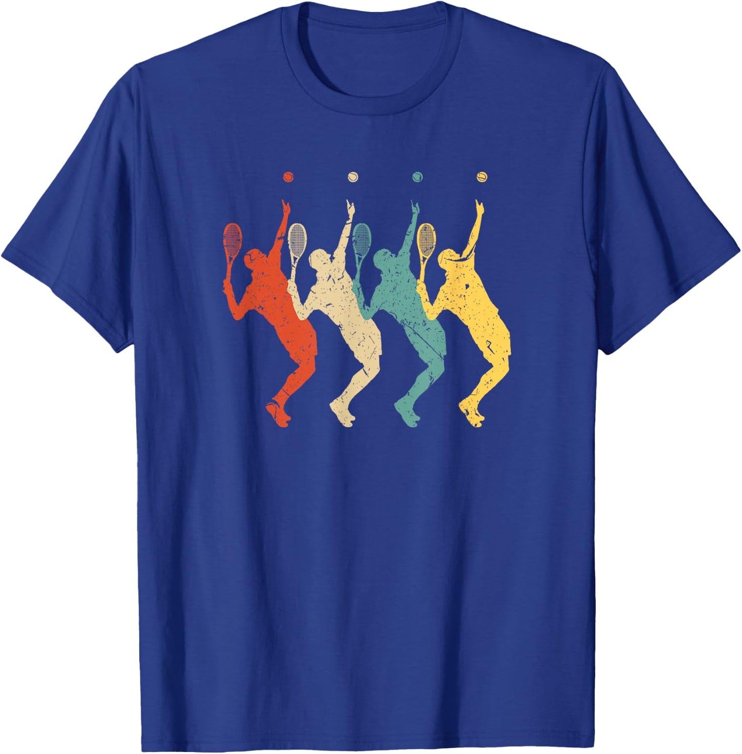 Tennis Vintage Retro 70s 80s Tennis Player T-Shirt - T-Shirt | Royal