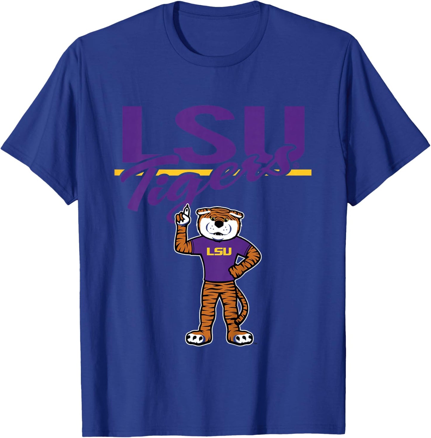 Kids LSU Tigers Kid's Mascot Gray Officially Licensed T-Shirt - T-Shirt | Royal