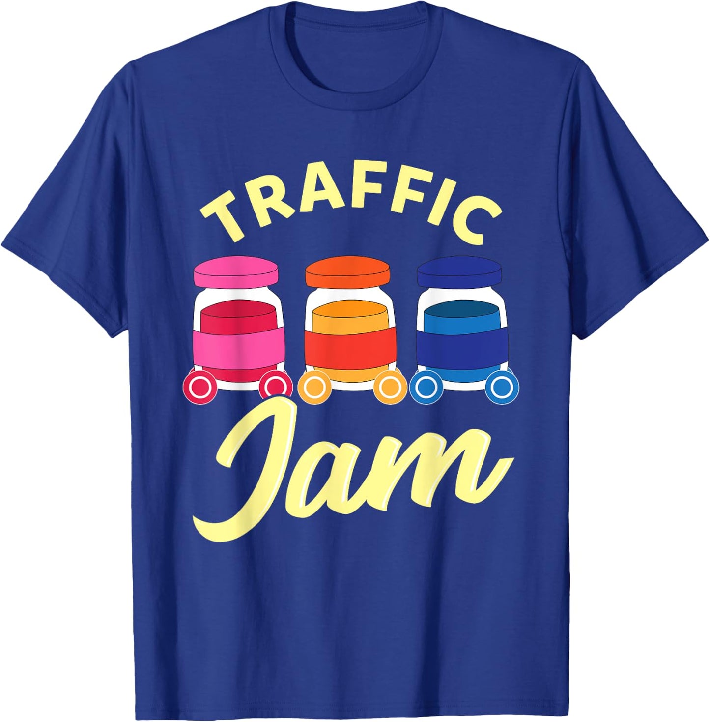 Traffic Jam Fruit Jam Funny Food Pun T-Shirt - T-Shirt | Royal