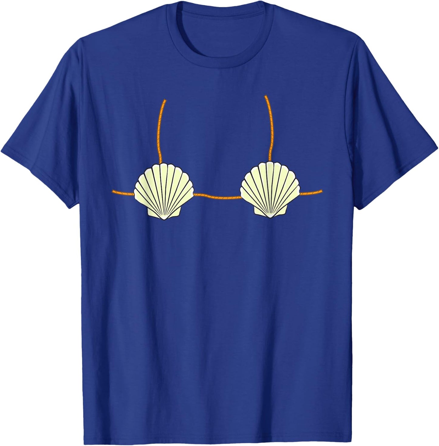 Mermaid Sea Shell Bikini Top Funny T-Shirt - T-Shirt | Royal