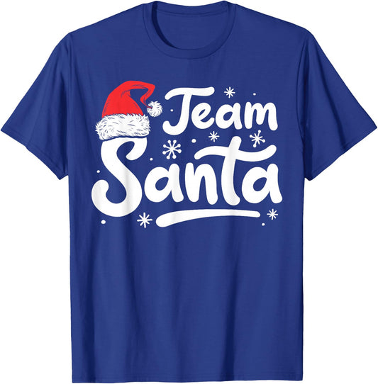 Team Santa Christmas Family Matching Pajamas Boys Men Xmas T-Shirt - T-Shirt | Royal