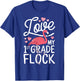 Love My 1st Grade Flock Flamingo Teacher Elementary Gift T-Shirt - T-Shirt | Royal