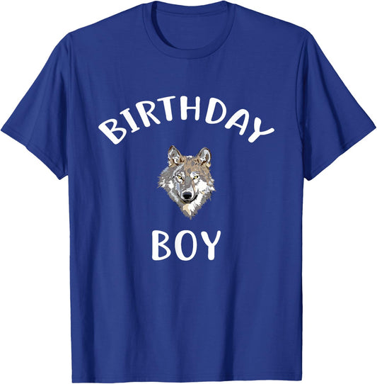Birthday Boy WOLF Shirt Cute WOLF T Shirt for Birthday Wolve T-Shirt - T-Shirt | Royal
