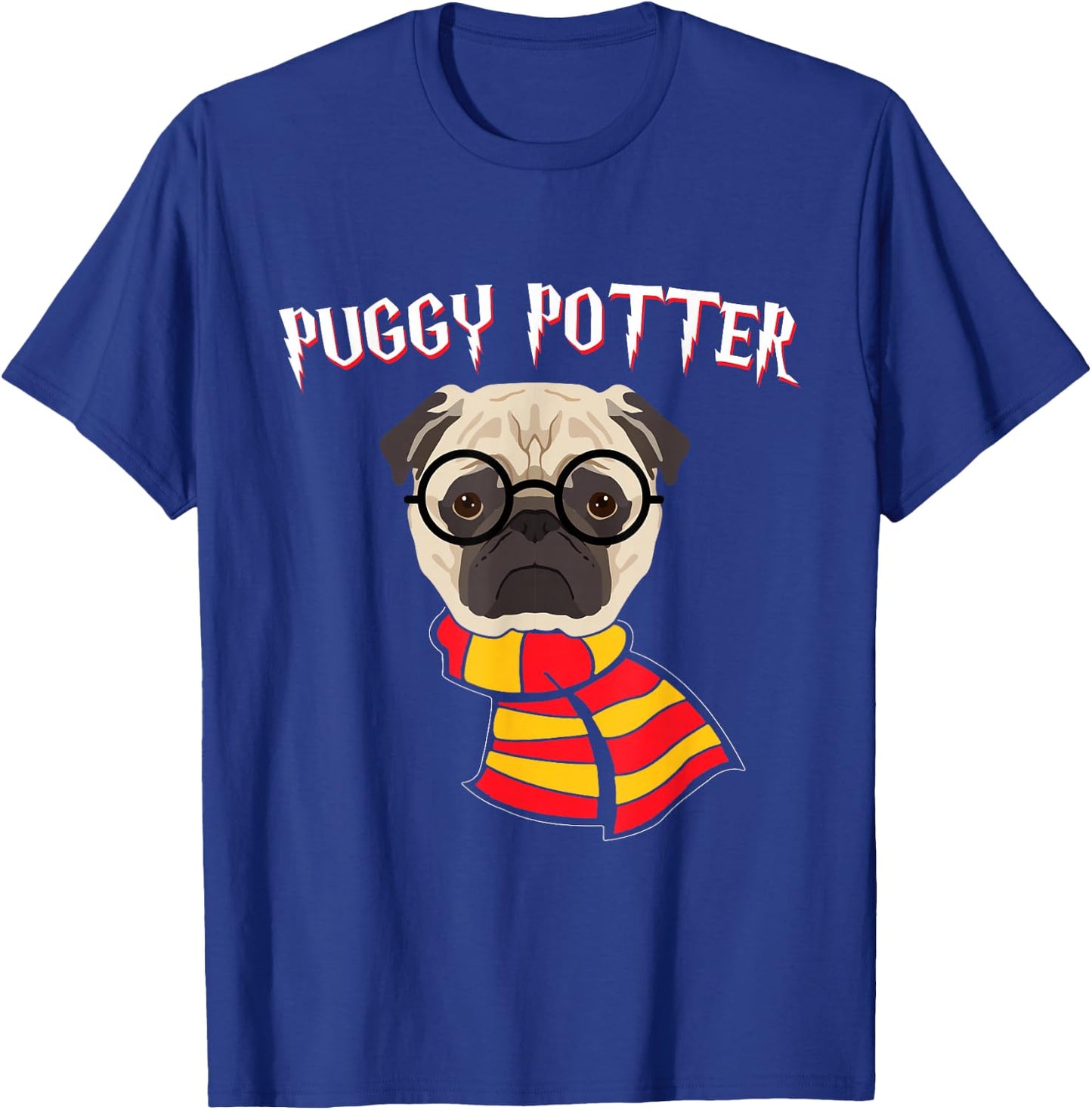 Pug Dog Pet Gift Puggy Potter Nerd Pug Dog T-Shirt - T-Shirt | Royal