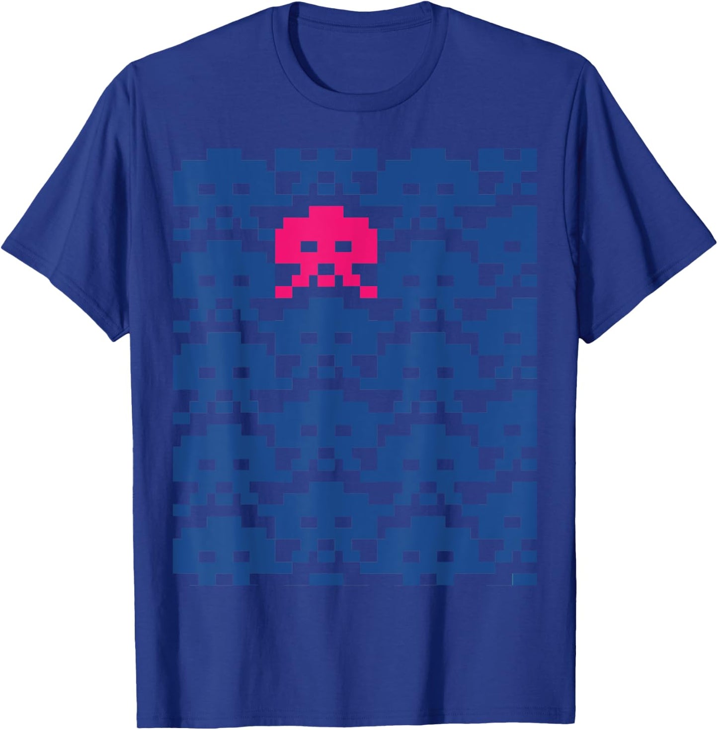 Retro Video Space Game Invaders (PIXEL ART SERIES) T-Shirt - T-Shirt | Royal