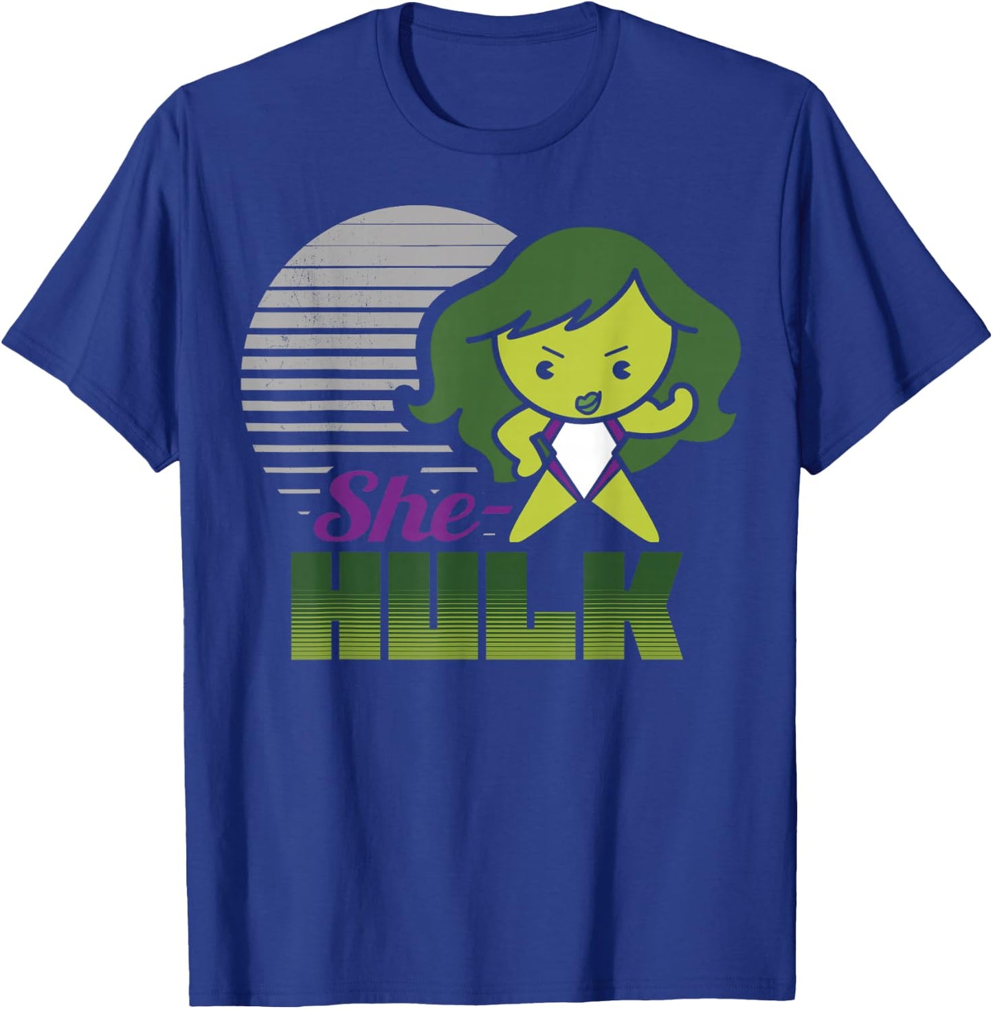 Marvel She-Hulk Strong Cute Kawaii Flew Logo Graphic T-Shirt - T-Shirt | Royal