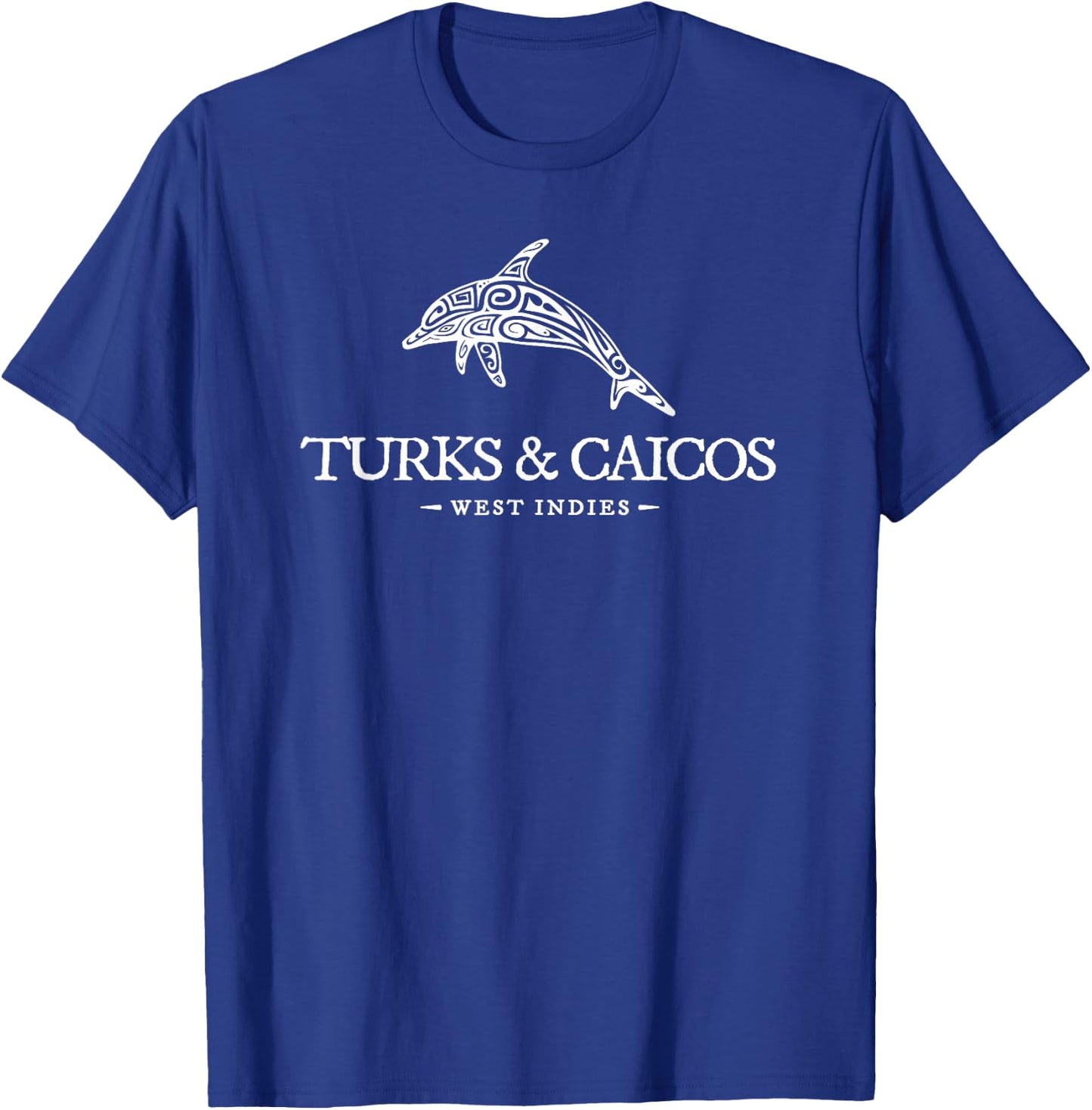 Turks and Caicos Islands Dolphin Colorful Cruise Souvenir T-Shirt - T-Shirt | Royal