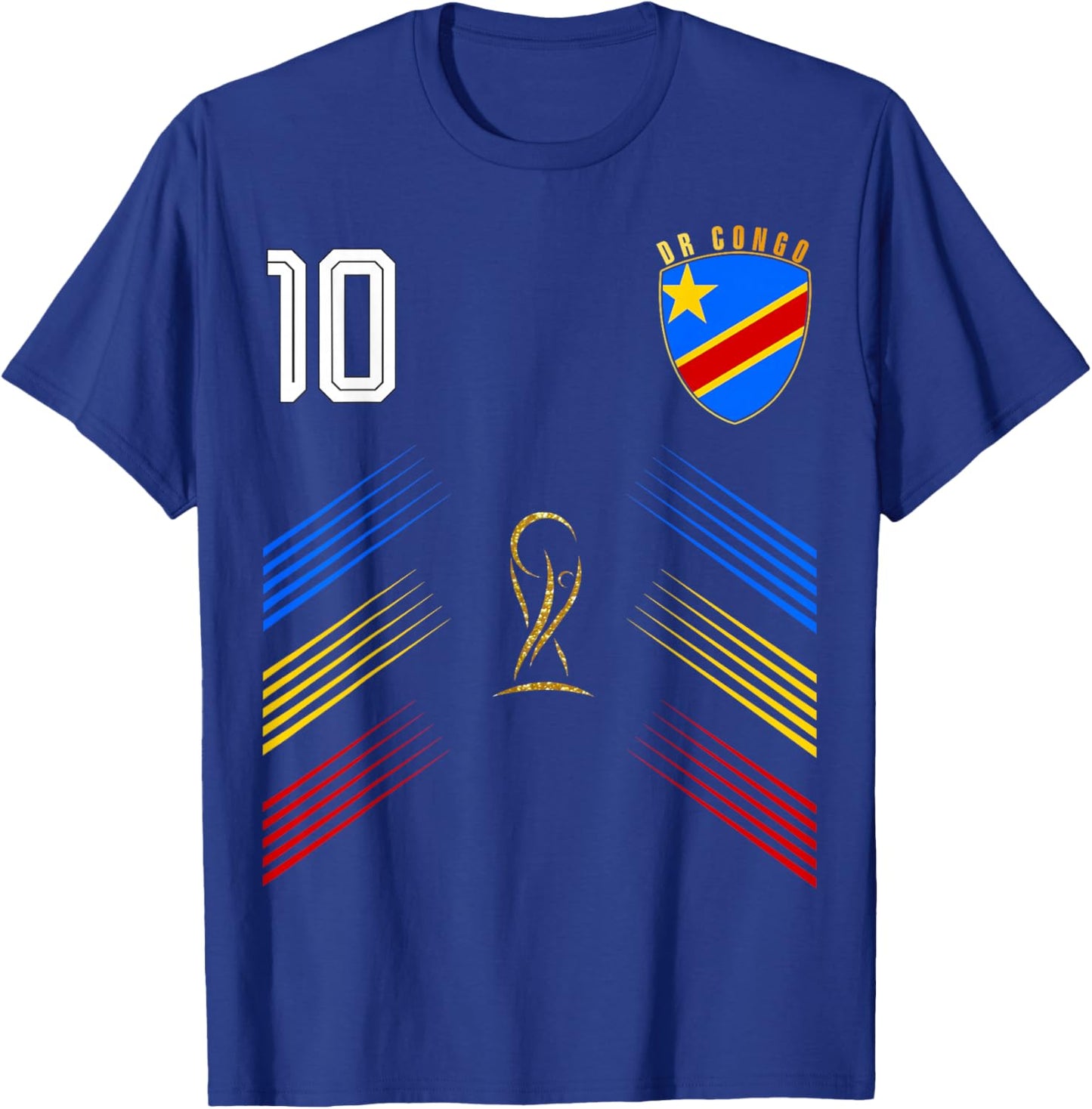 Dr Congo Flag Congolese Pride Lovers Retro T-Shirt - T-Shirt | Royal