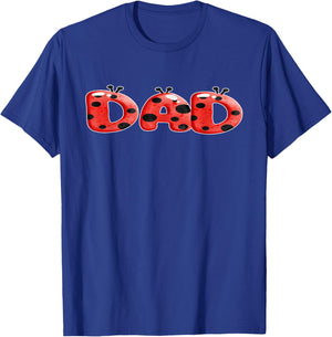 Lady Bug Daddy Dad Birthday Party T-Shirt - T-Shirt | Royal