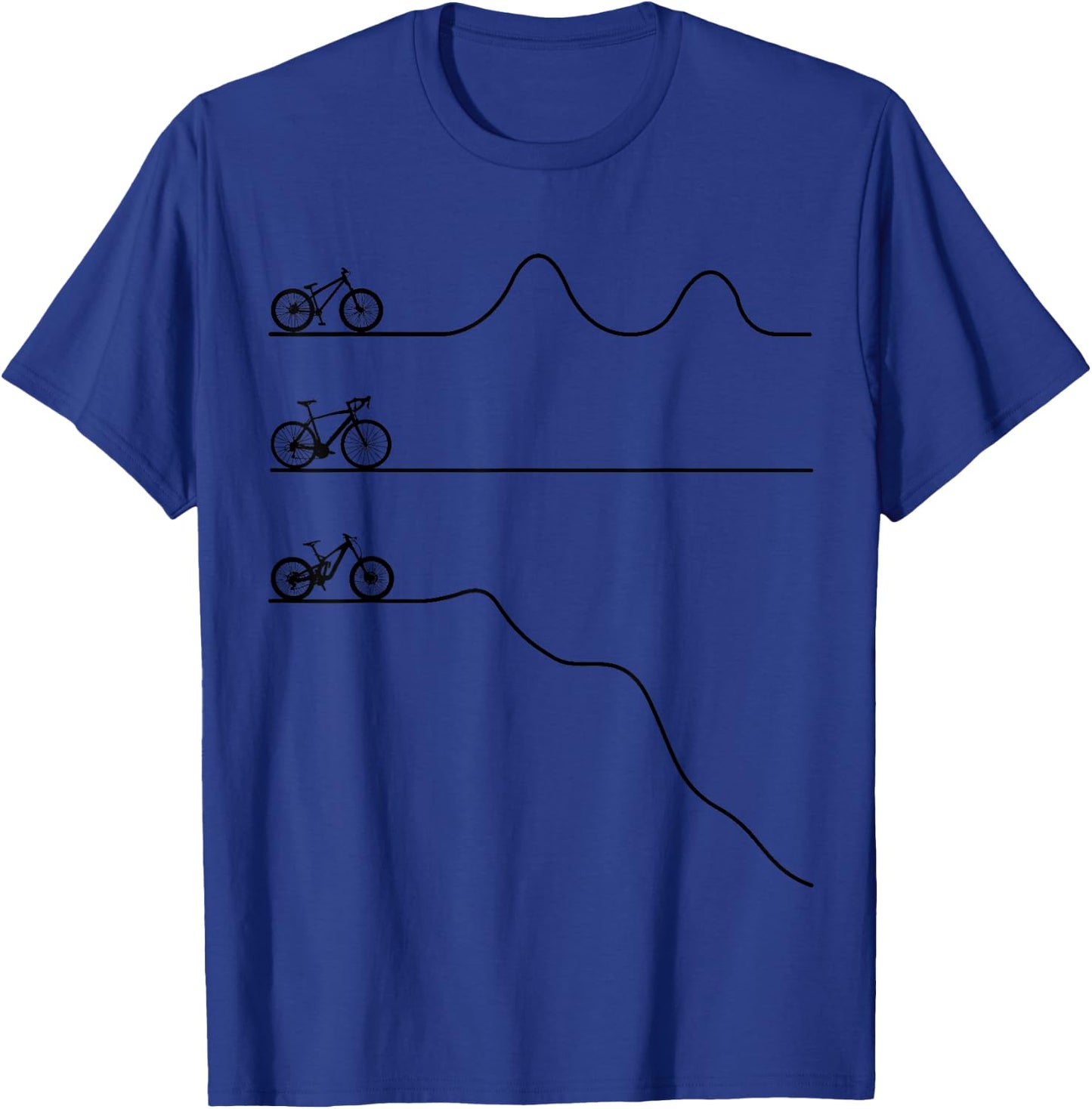 Mountain Bike Road Bike MTB Downhill Dirt Bike Bicycle Gift T-Shirt - T-Shirt | Royal