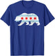 Sweet Vintage Retro Chicago City Flag Bear Print T-Shirt - T-Shirt | Royal