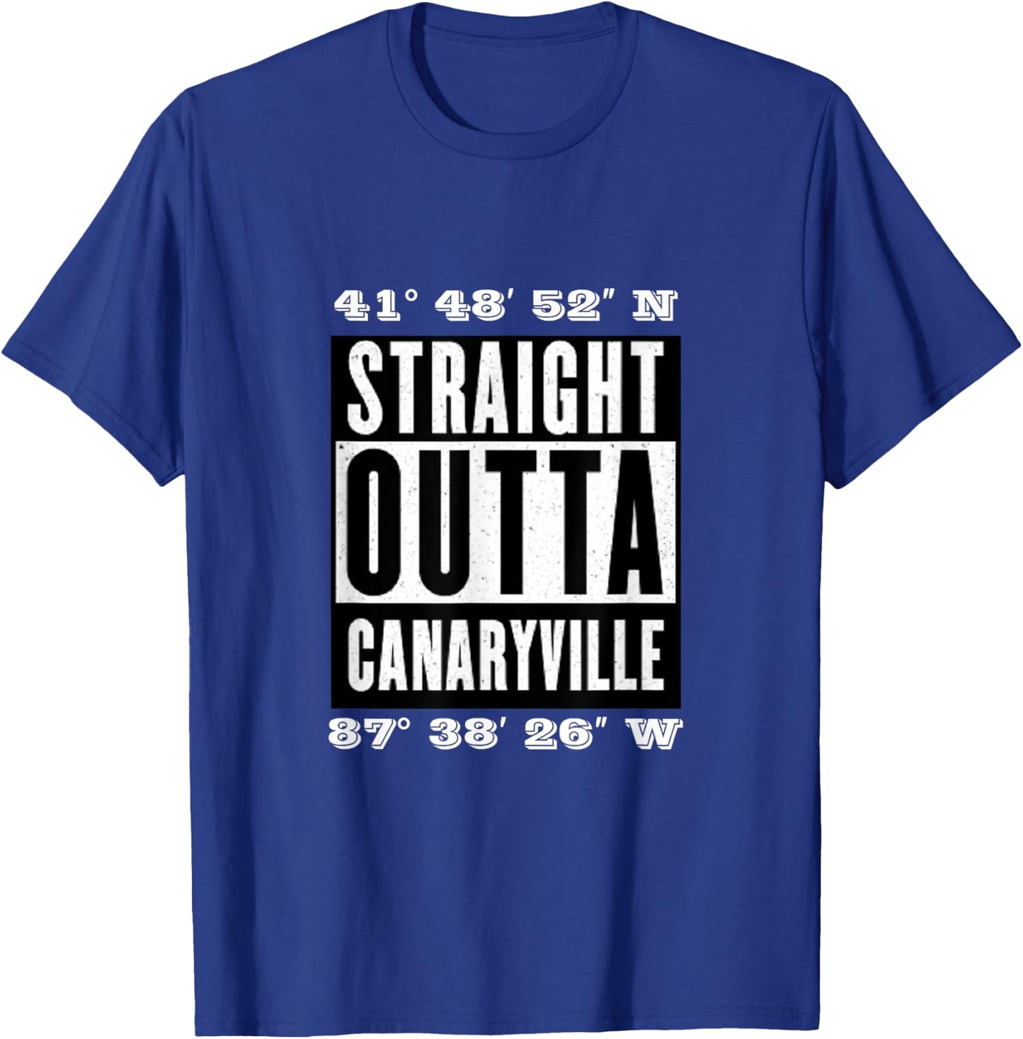 Hood Map Art: Straight Outta Canaryville Chicago T-Shirt - T-Shirt | Royal