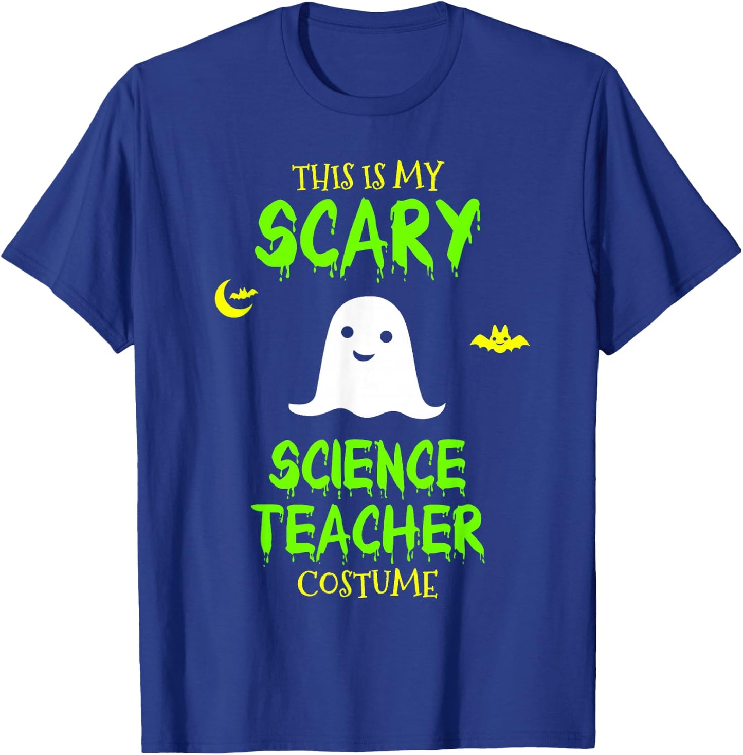 Scary Science Teacher Costume Halloween Lazy Easy T-Shirt - T-Shirt | Royal