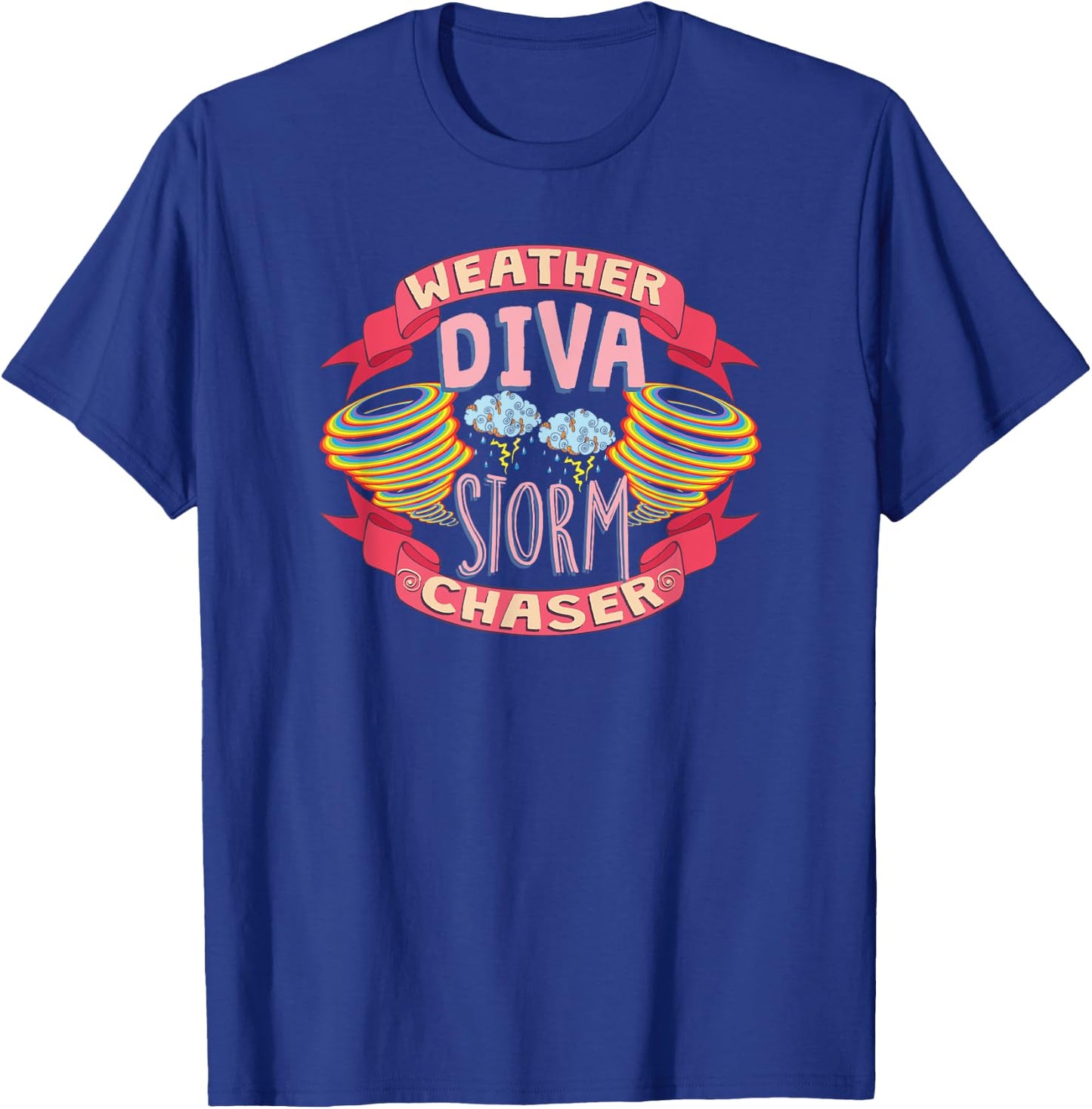Weather Diva Storm Chaser Graphic Storm Adventure T-Shirt - T-Shirt | Royal
