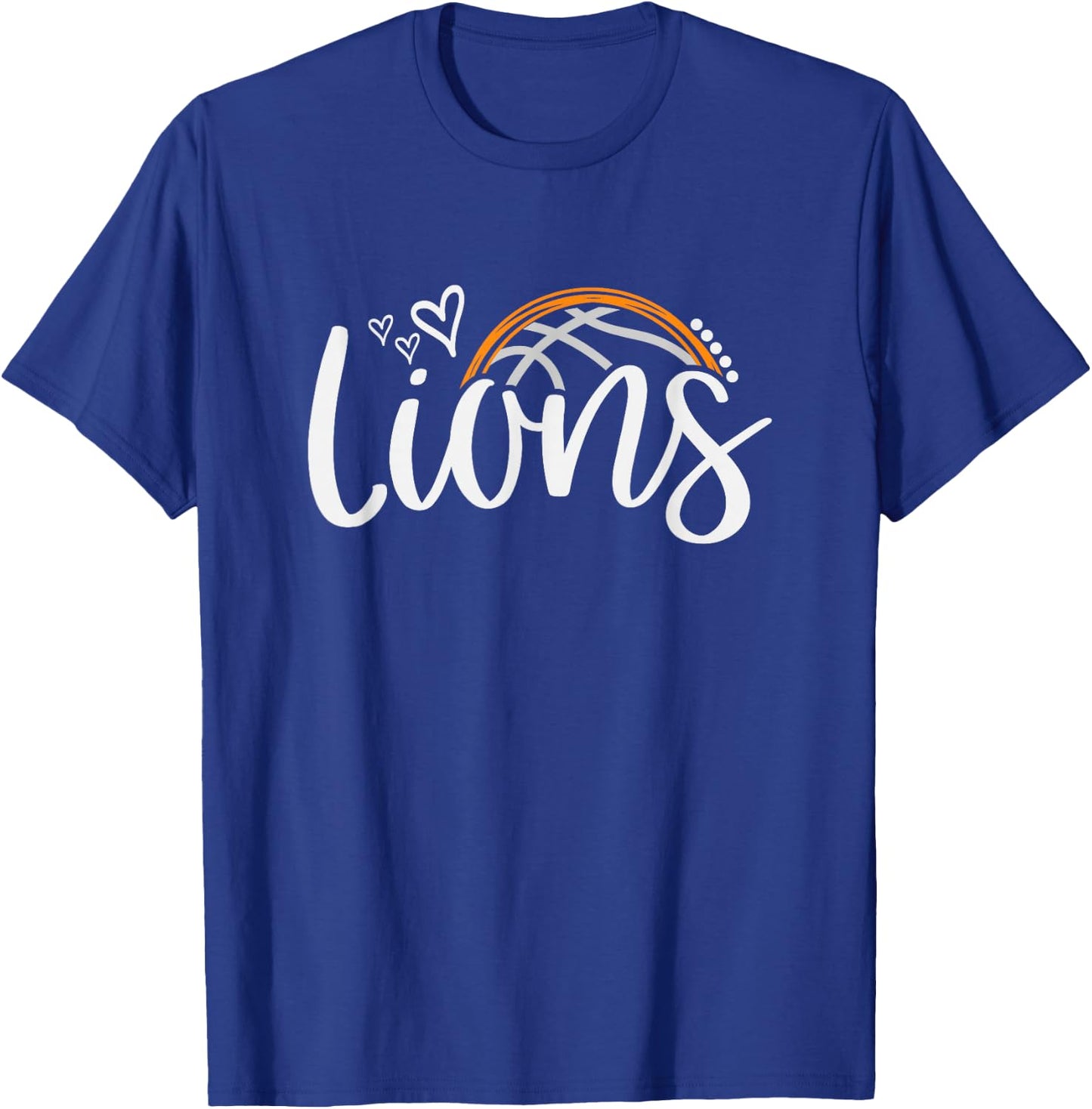 Basketball Lions School Sports Fan Team Spirit T-Shirt - T-Shirt | Royal