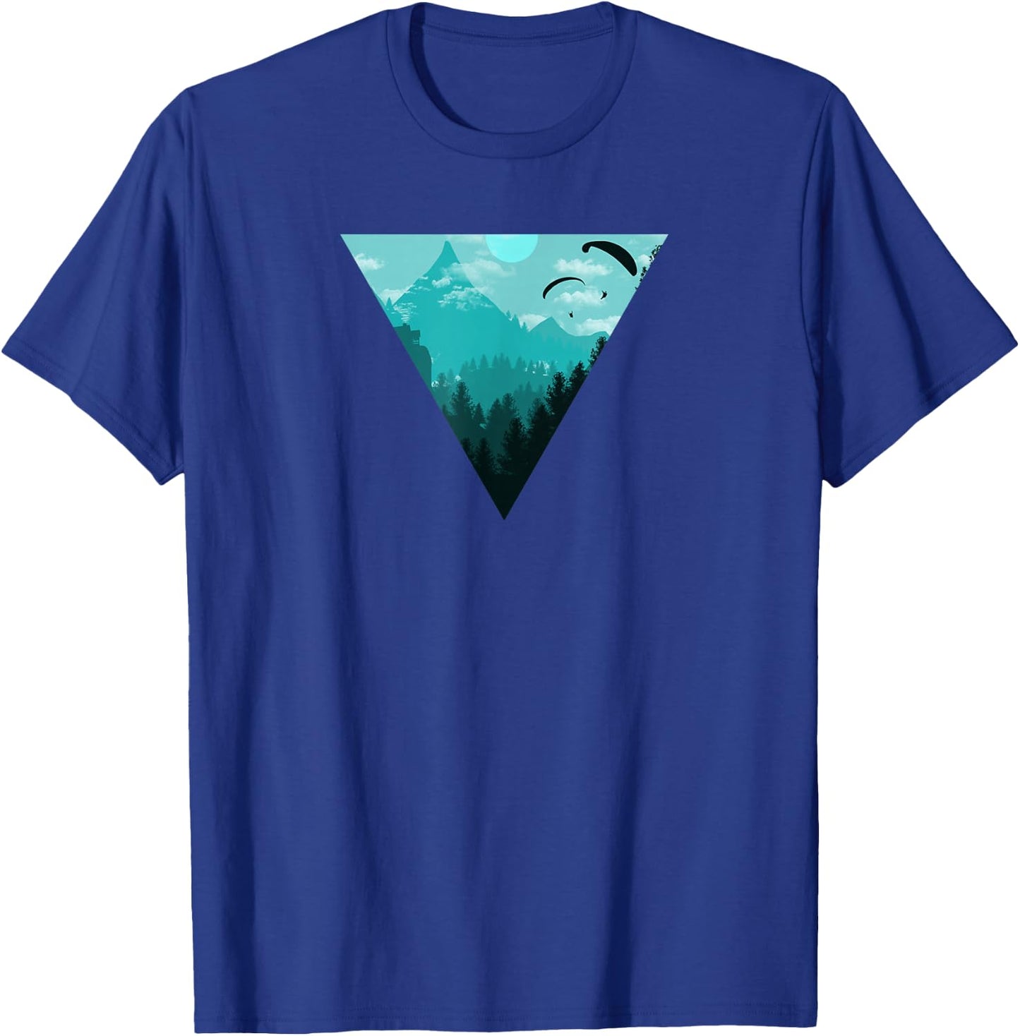 Paragliding Extreme Sport Geometry Gift I Nature T-Shirt - T-Shirt | Royal