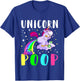 Funny Unicorn Rainbow Poop Cute Toddler T-Shirt - T-Shirt | Royal