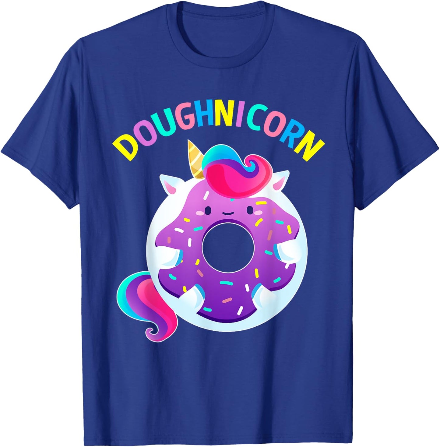 Cute Donut Unicorn Doughnicorn Gifts Squad Girls T-Shirt - T-Shirt | Royal
