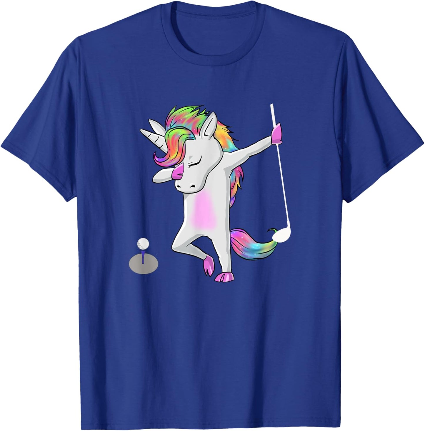 Golf Dabbing Unicorn Funny Dab Dance Funny Gift T-Shirt - T-Shirt | Royal