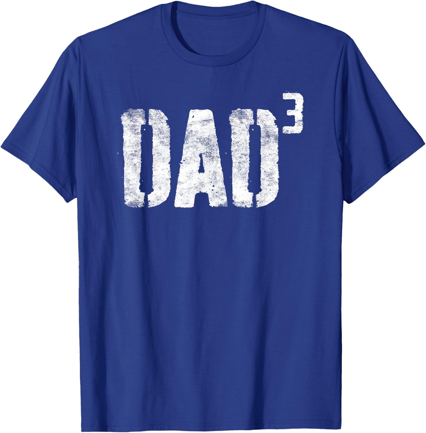 Dad Cubed Shirt Men Dad of Three Fathers Day T-Shirt - T-Shirt | Royal
