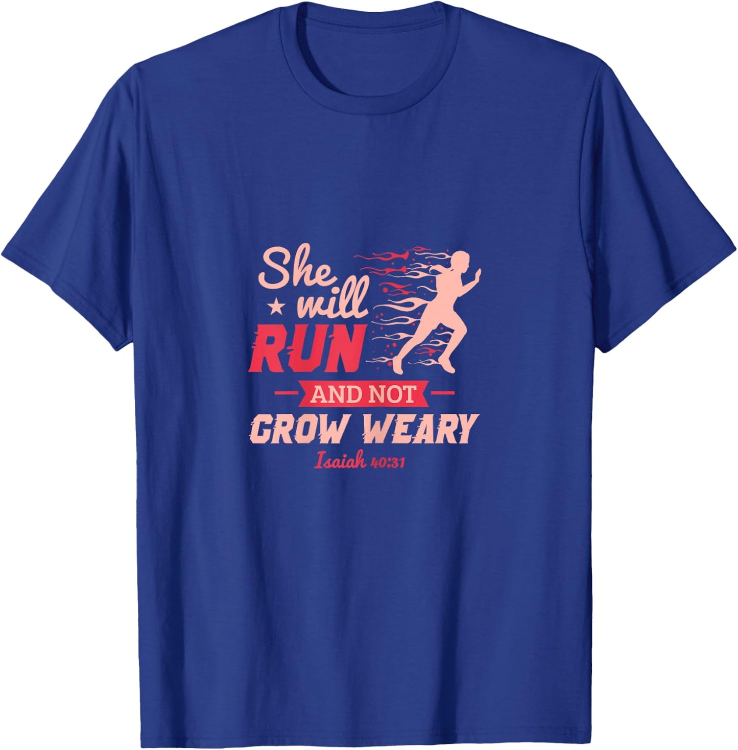Funny She Will Run XC Cross Country Running Gift Men Women T-Shirt - T-Shirt | Royal