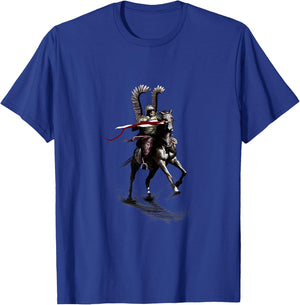 One Fantasy Designs Polish Winged Hussar Cavalry - Men's -Adults Black Short Sleeve Classic Fit - Medieval Sports - Small T-Shirt - T-Shirt | Royal
