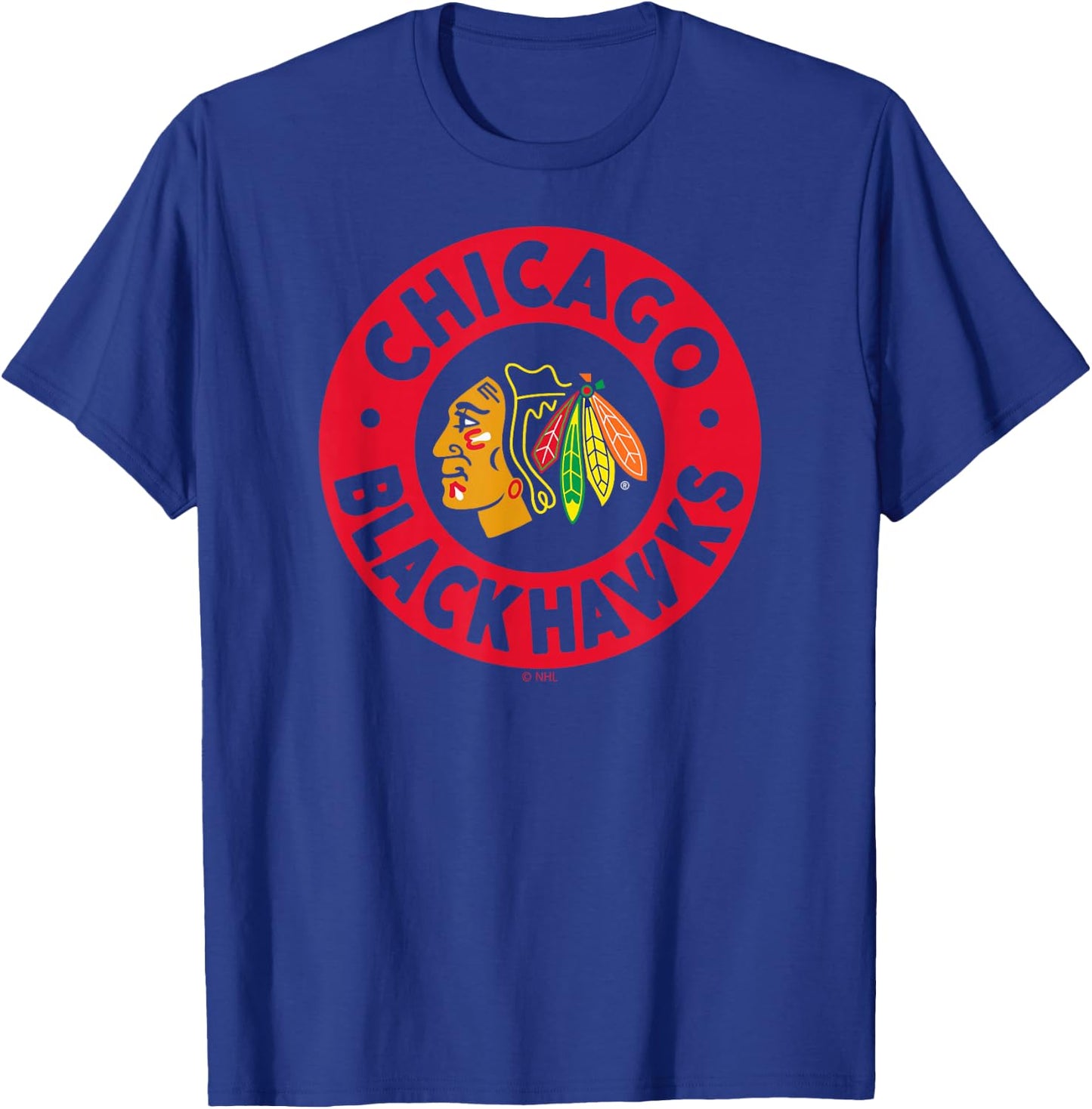 Chicago Blackhawks Symbol Black Officially Licensed T-Shirt - T-Shirt | Royal