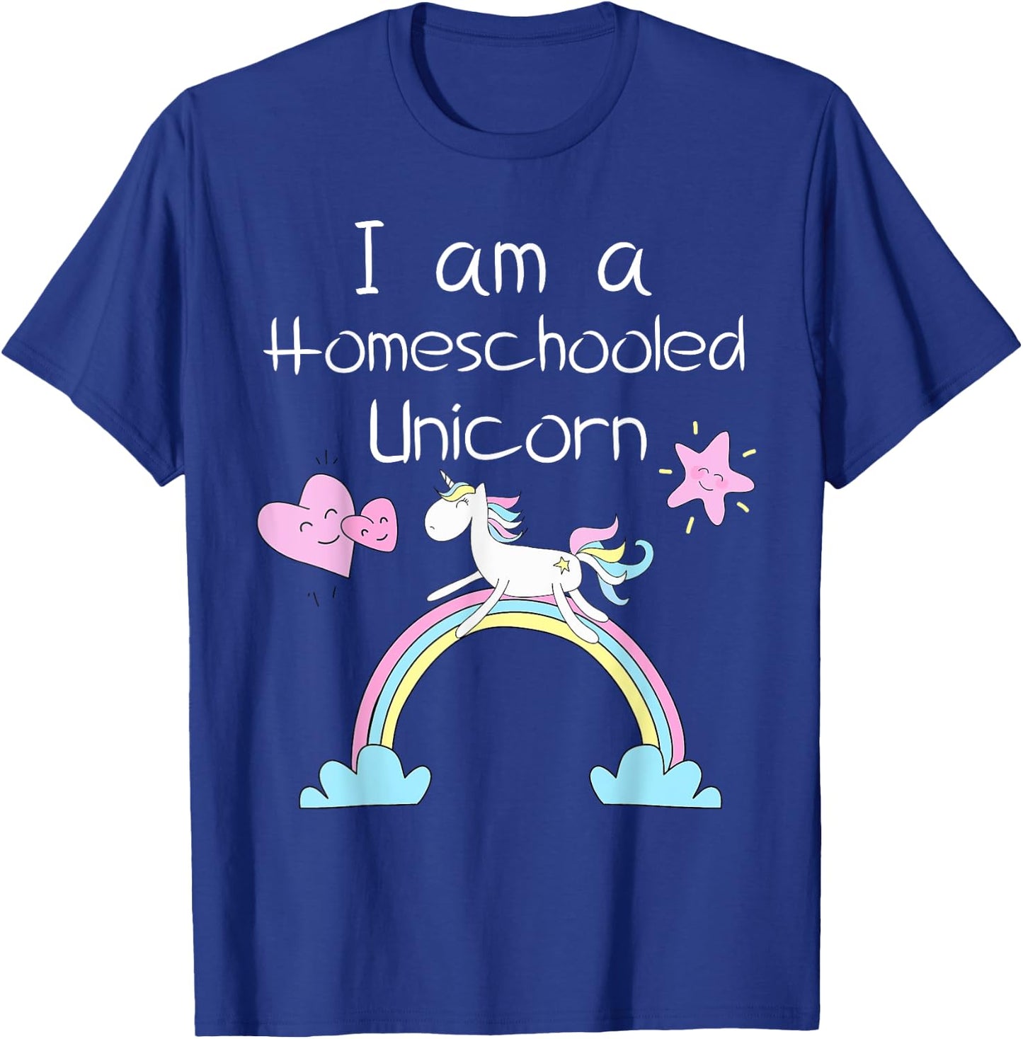 Homeschool Kids Shirts Im A Homeschooled Unicorn T-Shirt - T-Shirt | Royal