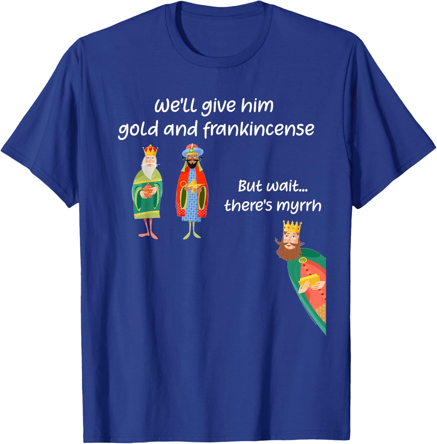 Funny 3 Wise Men Nativity Christmas Gift T-Shirt - T-Shirt | Royal