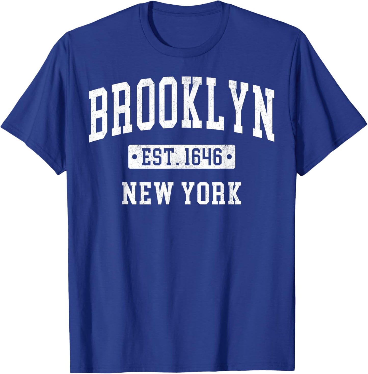 Brooklyn New York NY Vintage Sports Design Navy Men Women T-Shirt - T-Shirt | Royal